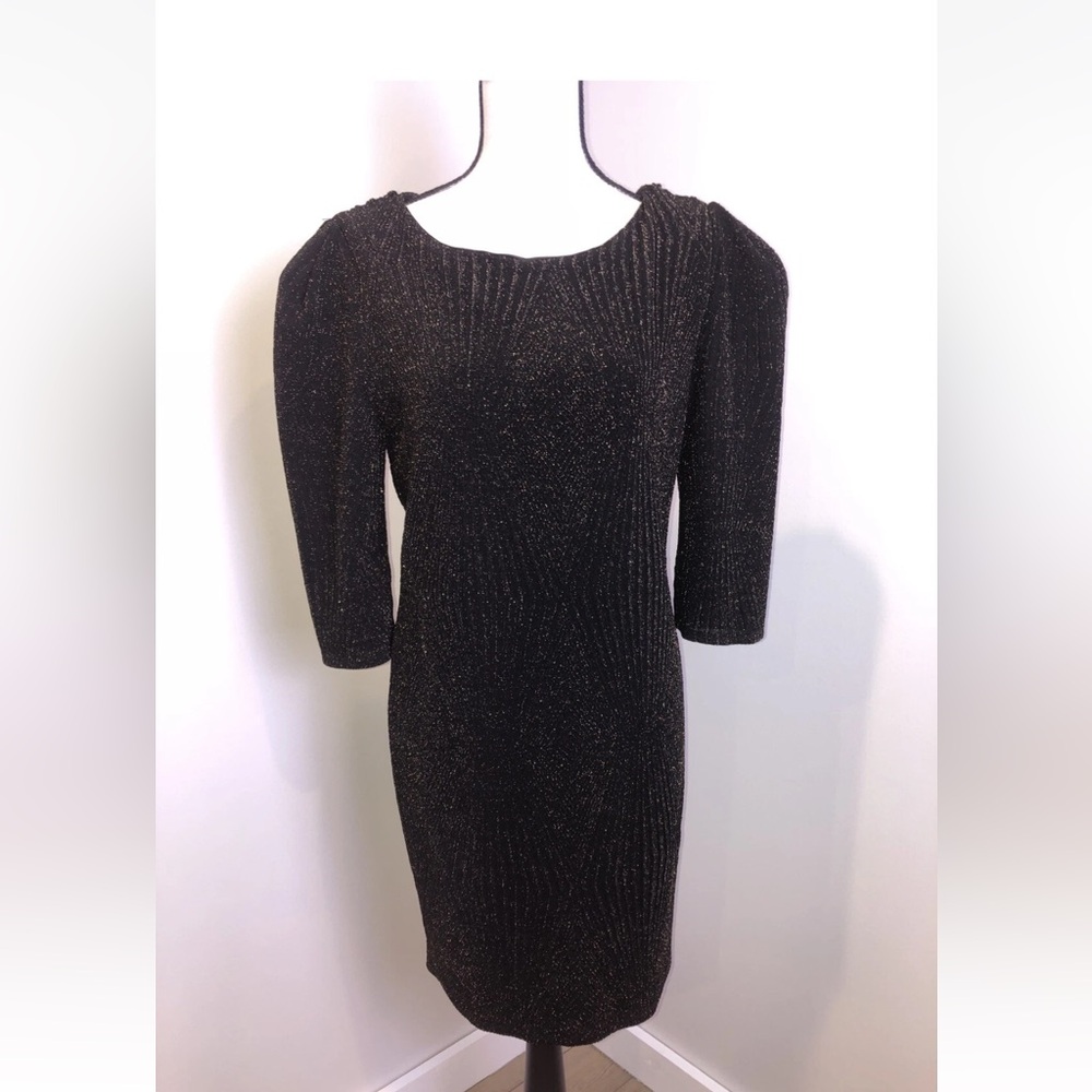 Forever 21 Plus •Black & Bronze Sparkle Detail • Cowl Back • Size 1X